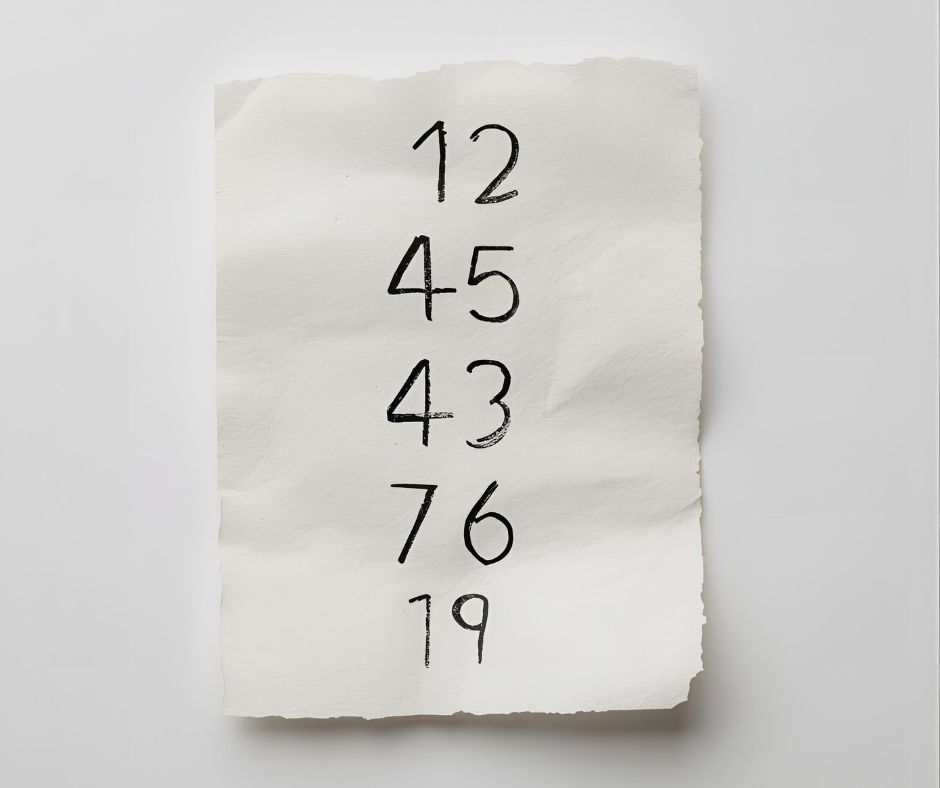 string of numbers - AI generated